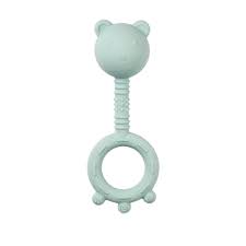 NATTOU Hochet Ours Silicone vert pastel