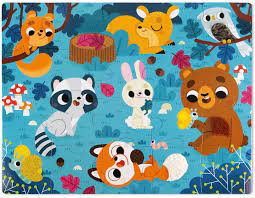 JANOD PUZZLE TACTILE LES ANIMAUX DE LA FORET