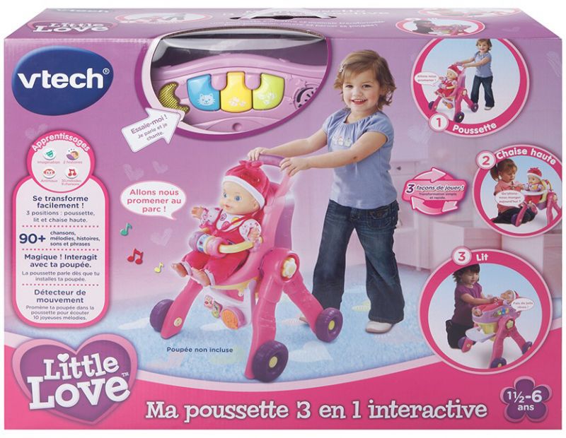 VTECH LITTLE LOVE MA POUSSETTE 3EN1 INTERACTIVE