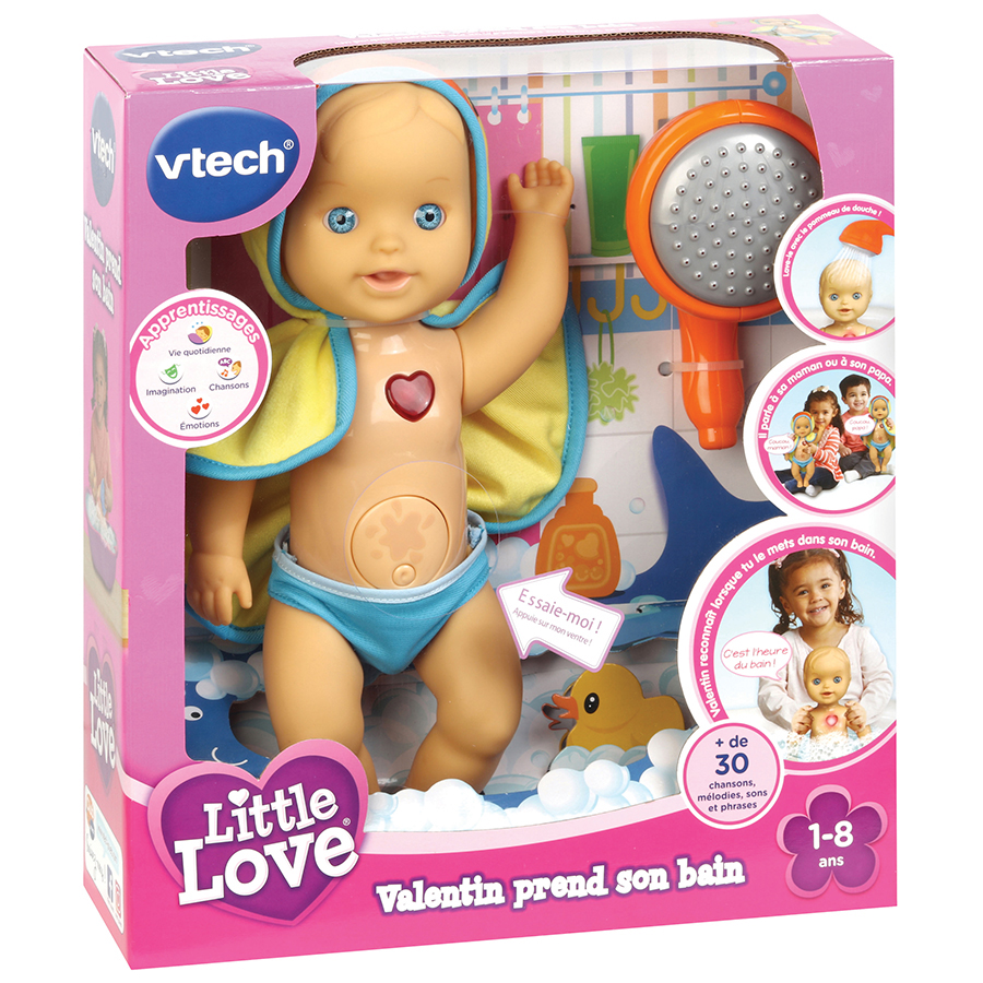 VTECH LITTLE LOVE VALENTIN PREND SON BAIN