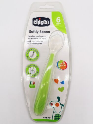 CHICCO CUILLERE SOFT SILICONE 6M+ VERTE