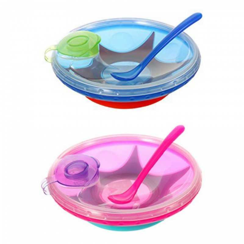 NUBY ASSIETTE VENTOUSE CHAUFFANTE + COUVERT