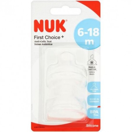 NUK TETINE COL M ORTHODONTIC ANTI-COLIC 6-18 M