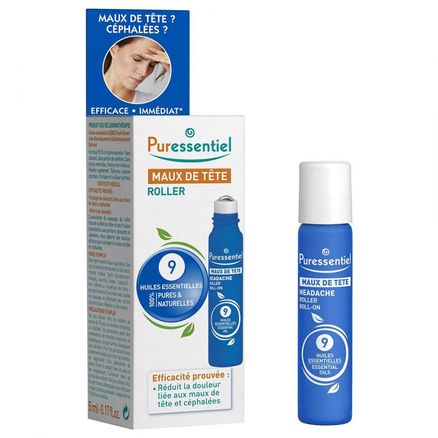 PURESSENTIEL HEADACHE ROLL-ON 9 ESN OILS 5 ML