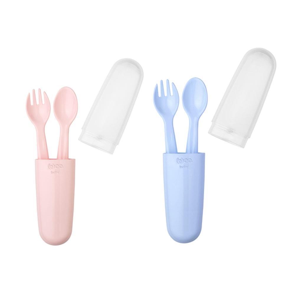 WEE BABY FOURCHETTE CUILLERE ETUI EN PLASTIQUE