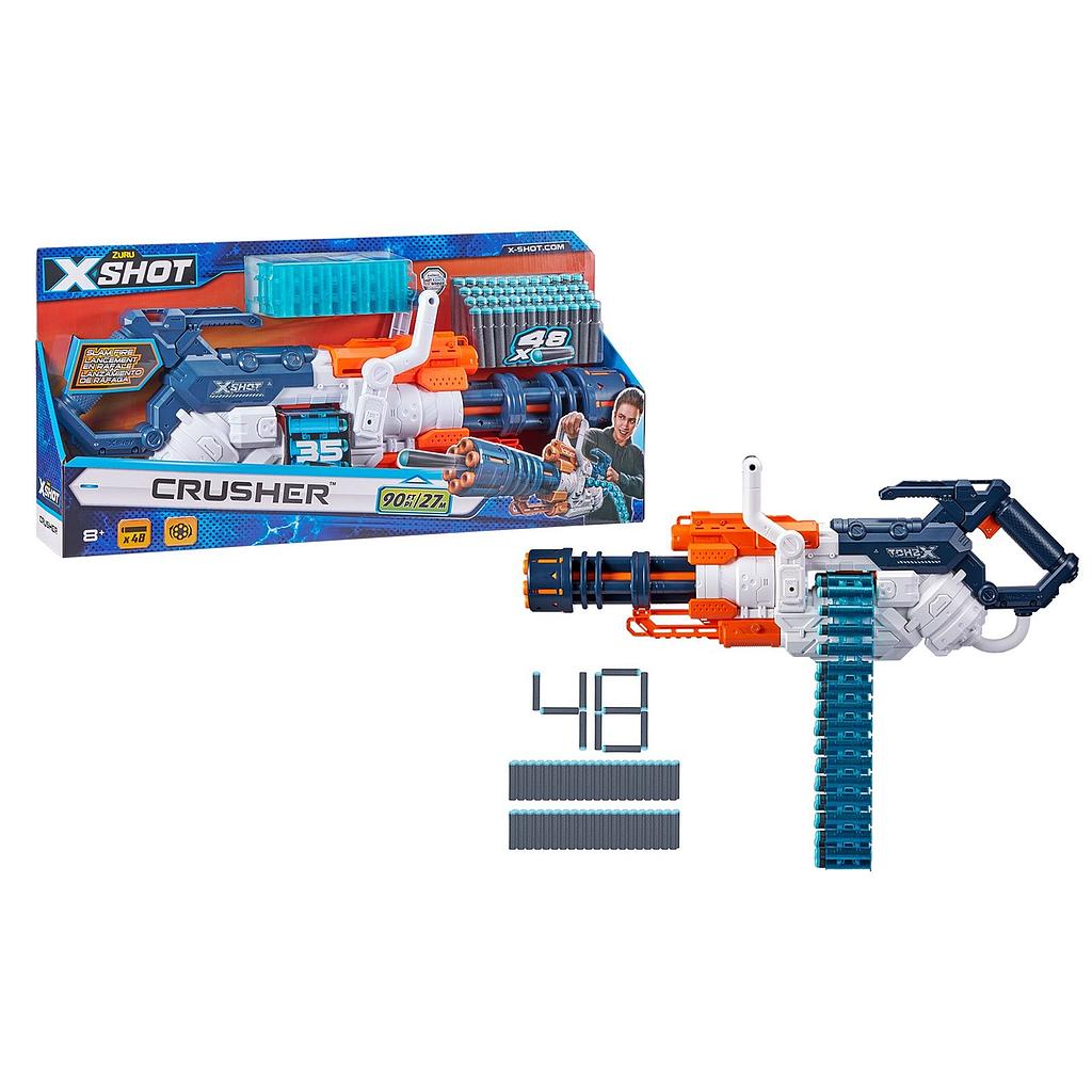 ZURU FUSIL MITRAILLETTE XSHOT CRUSHER 48 FLECHES