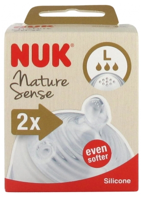 NUK NEW TETINES NATURE SENSE SILICONE 18M+TAILLE L