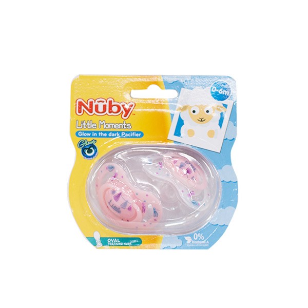 NUBY 02 SUCETTES OVALE PHOSPHORESCENTE 0-6M