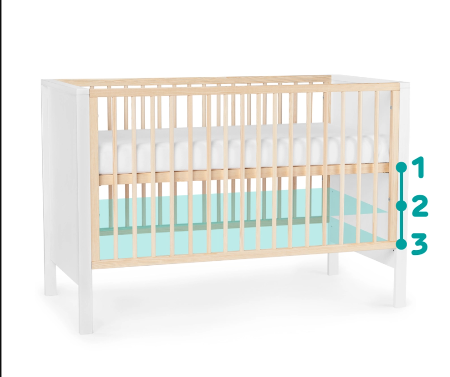 KINDERKRAFT LIT EN BOIS GUARDRAIL BLANC