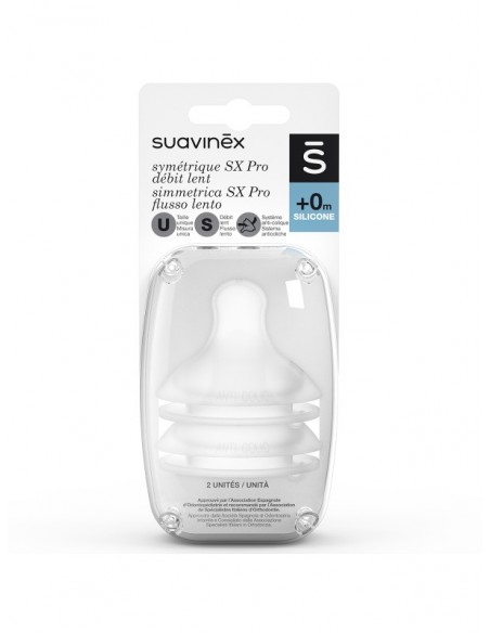 SUAVINEX TETINE SYMETRIQUE SILICONE +0M