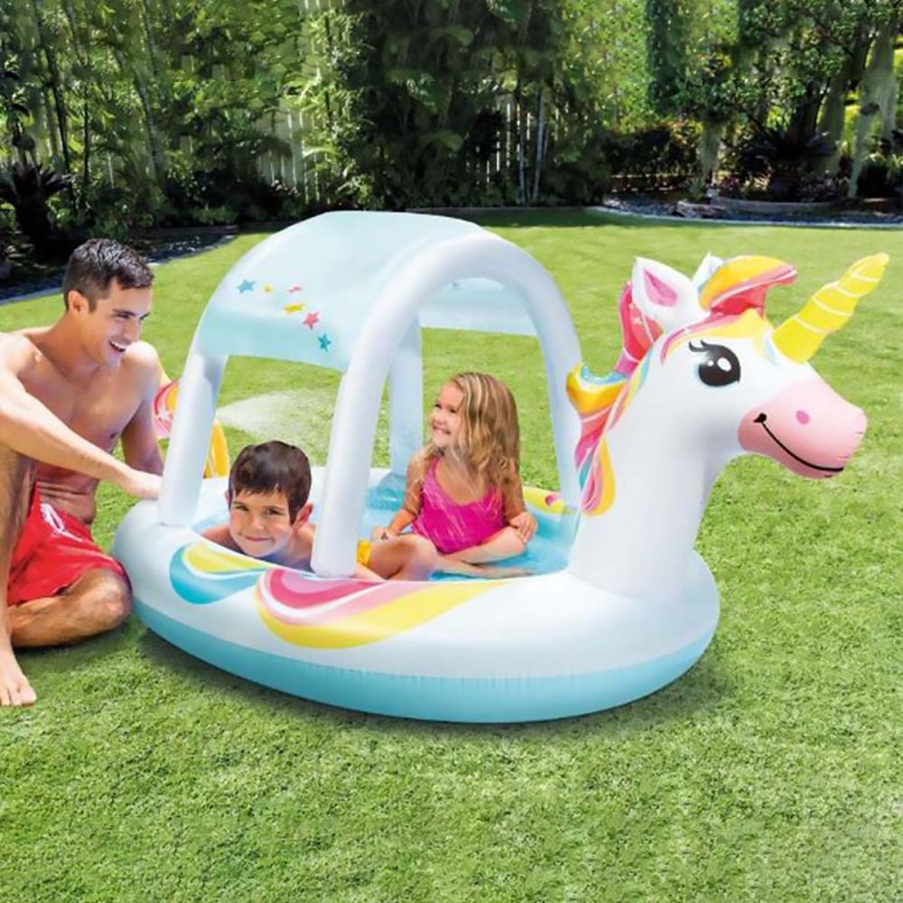 INTEX GRANDE PISCINE LICORNE AVEC TOIT