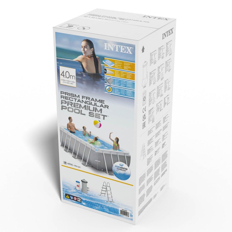 INTEX PISCINE PRISM FRAME RECTANGULAIRE 4M/2M/1M