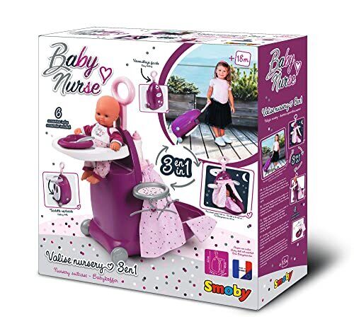 Smoby Valise pour poupée 3 en 1 Baby Nurse