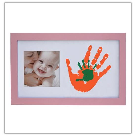 BABY MEMORY CADRE EMPREINTE AVEC PEINTURE  ROSE