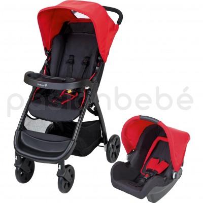 SAFETY 1ST AMBLE 2EN1 POUSSETTE + MAXI COSI ROUGE