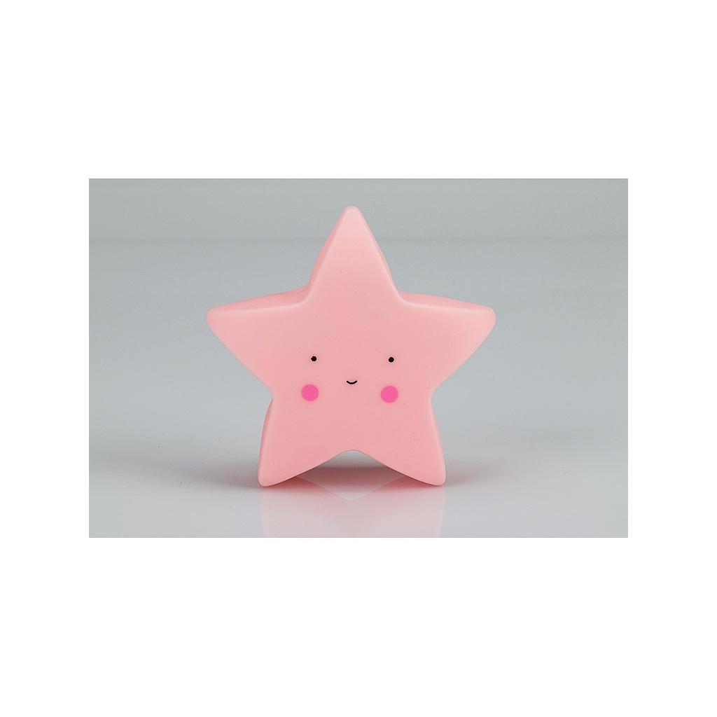 INTERBABY LAMPE LED ETOILE ROSE