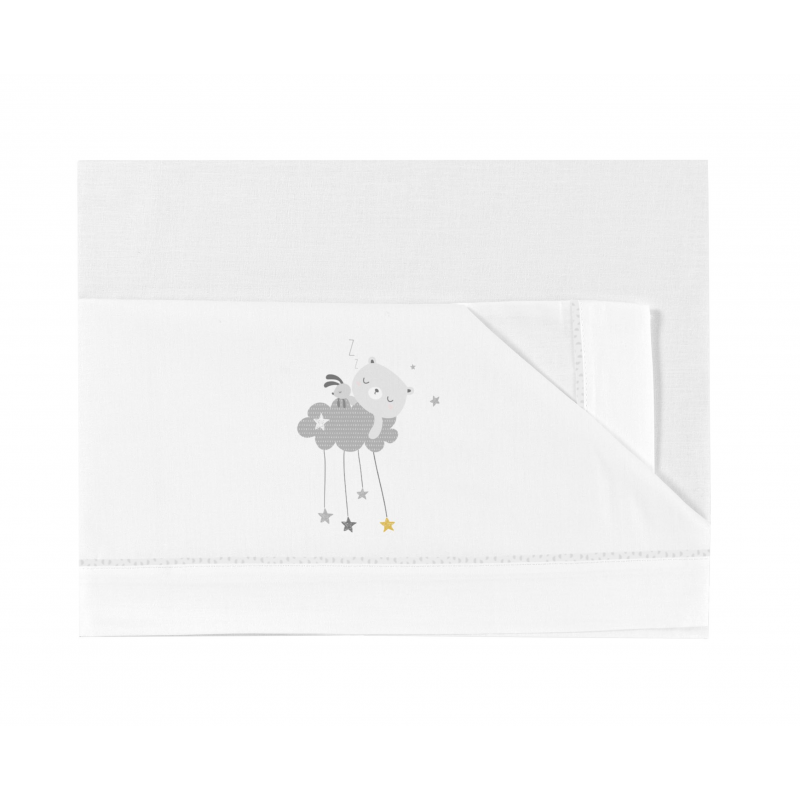 BIMBIDREAMS PARURE DE DRAPS 80x140 CM GRIS