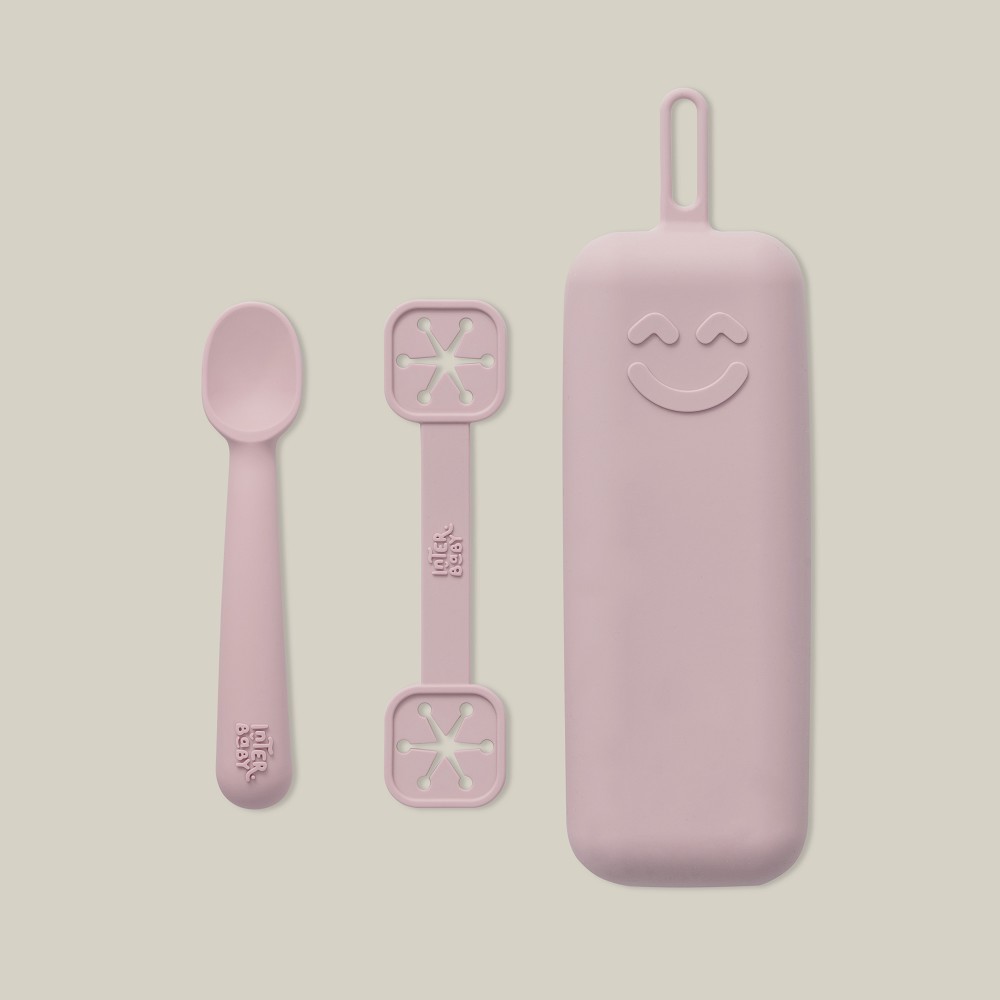 INTERBABY SET PORT BAVOIR + CUILLÈRE ROSE