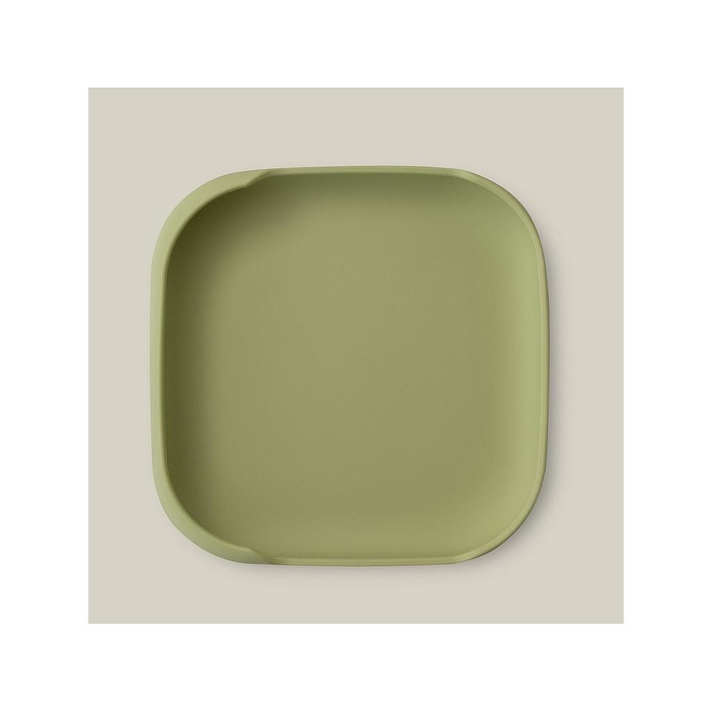 INTERBABY ASSIETTE VENTOUSE EN SILICONE VERT