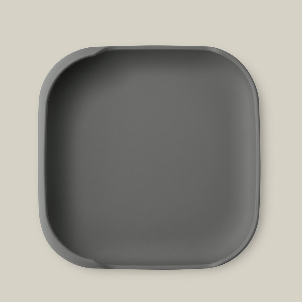 INTERBABY ASSIETTE VENTOUSE EN SILICONE GRIS