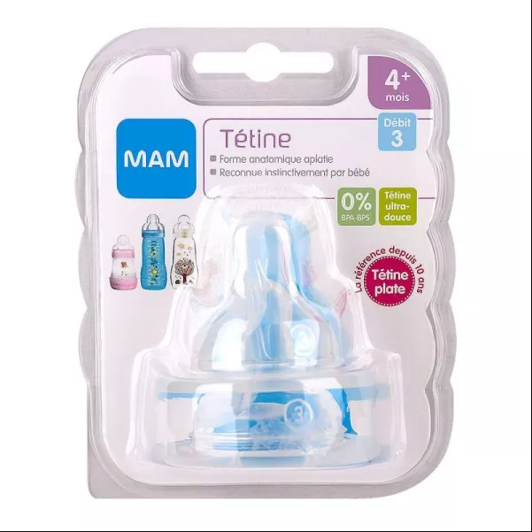 MAM 2 TETINES EN SILICONE 4M+ DEBIT 3