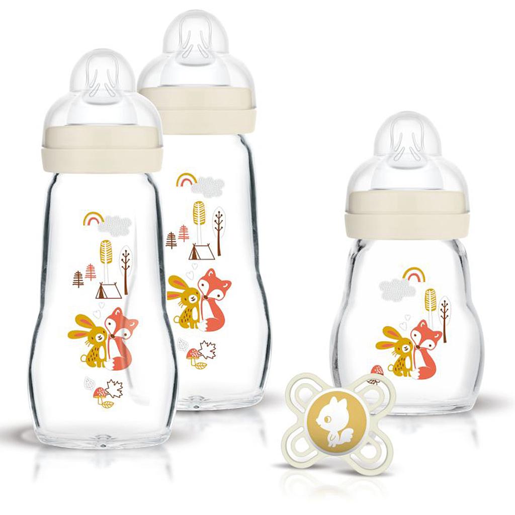 MAM MON PREMIER COFFRET 3 BIBERONS EN VERRE