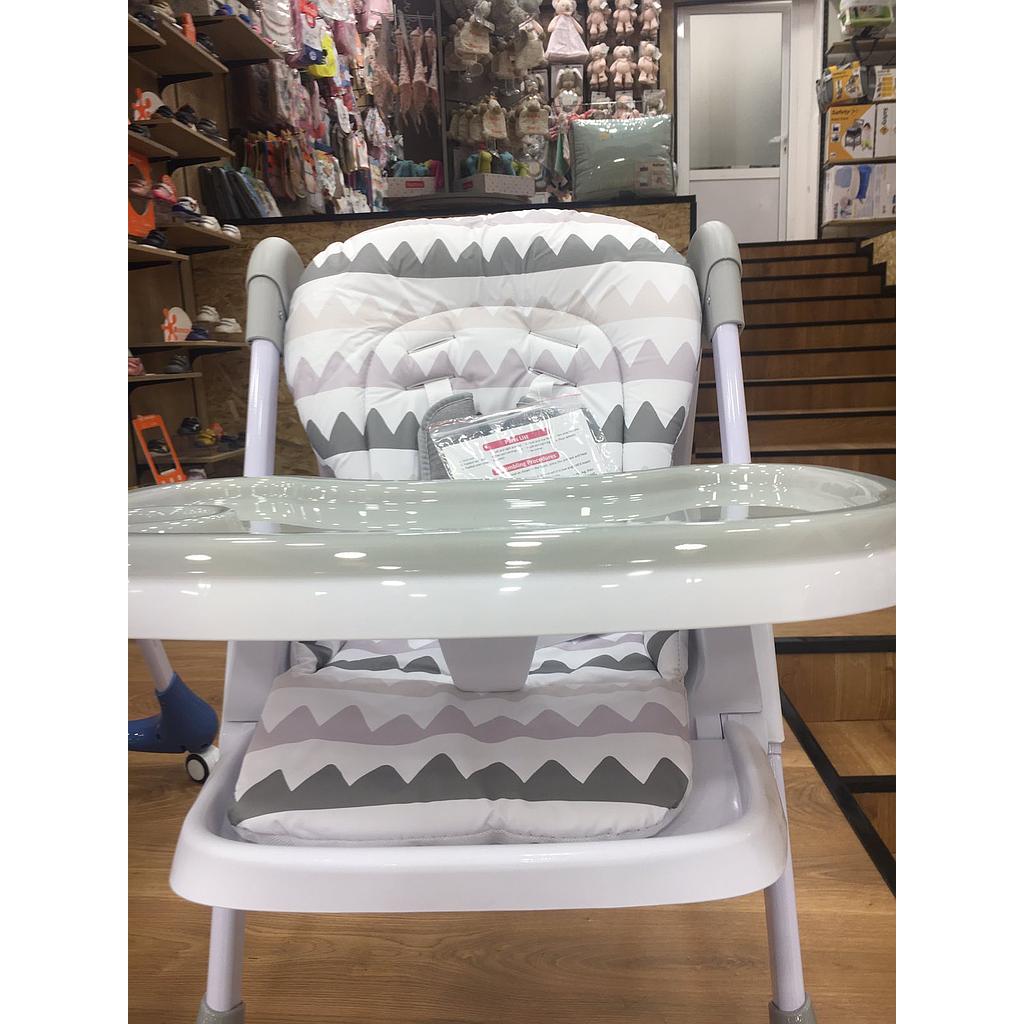 BEBELOVE CHAISE HAUTE 6M+ LIGHT GREY-DARK GREY