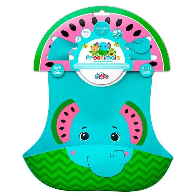 KIDS LICENSING BAVOIR EN SILICONE MENALY MELEPHANT