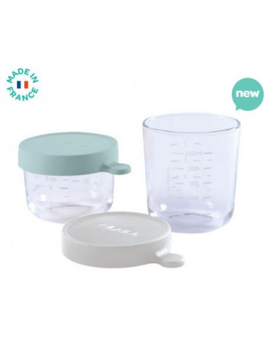 BEABA COFFRET 2 PORTIONS EN VERRE 150ML + 250 ML