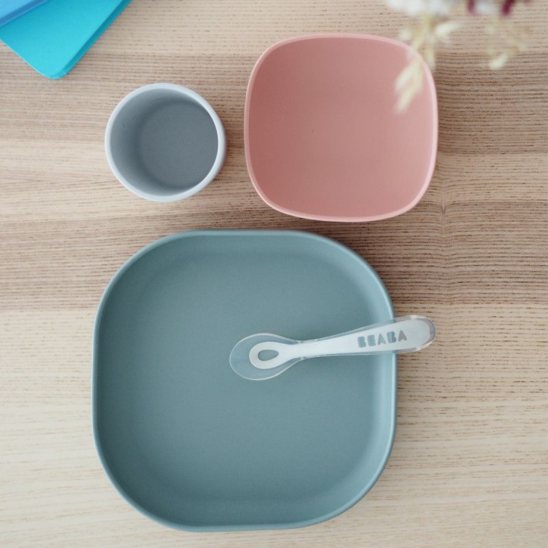 BEABA COFFRET REPAS SILICONE AVEC VENTOUSE