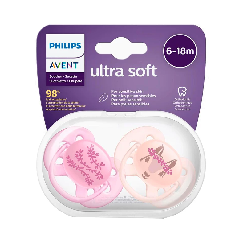 AVENT 2 SUCETTE ULTRA SOFT 6-18 M