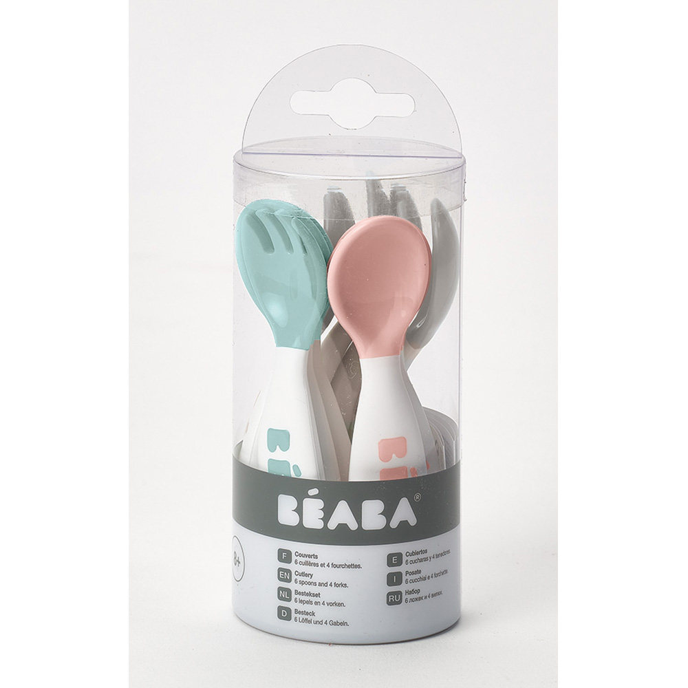 BEABA LOT DE 10 COUVERTS ERGONOMIQUES 8M+
