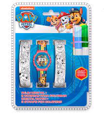 MONTRE + BRACELET A COLORIER PAW PATROL