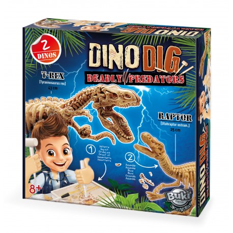 BUKI DINO DIG DEADLY PREDATORS T-REX/RAPTOR
