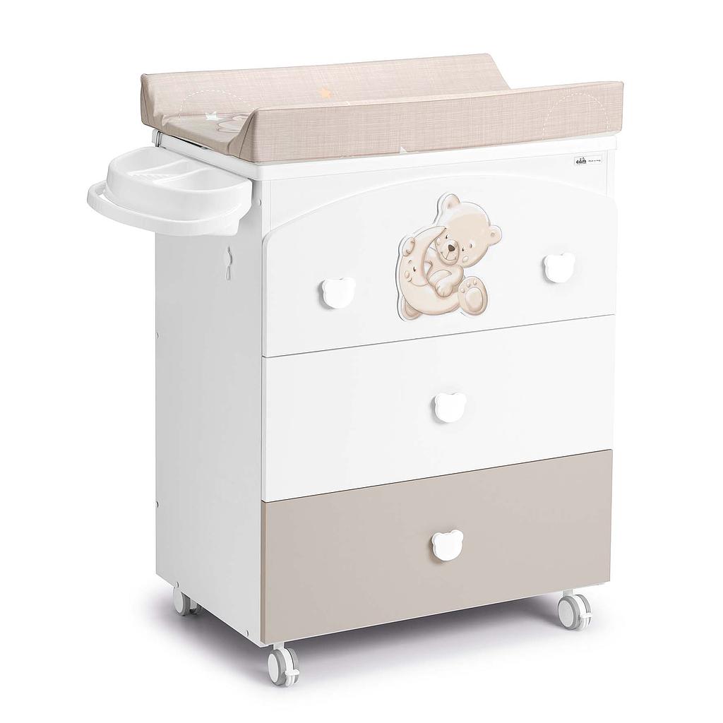 CAM COMMODE BAIGNOIRE CASSETTIERA BIANCA ORSO LUNA