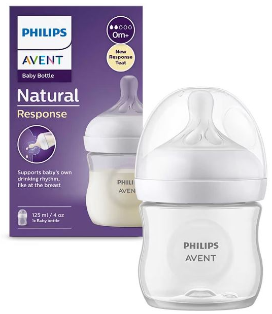 AVENT REPONSE BIBERON EN PLASTIQUE 125 ML 0M+