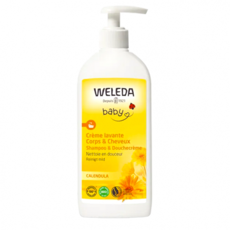 WELEDA CREME LAVANTE CORPS &amp; CHEVEUX CALENDULA 400ML