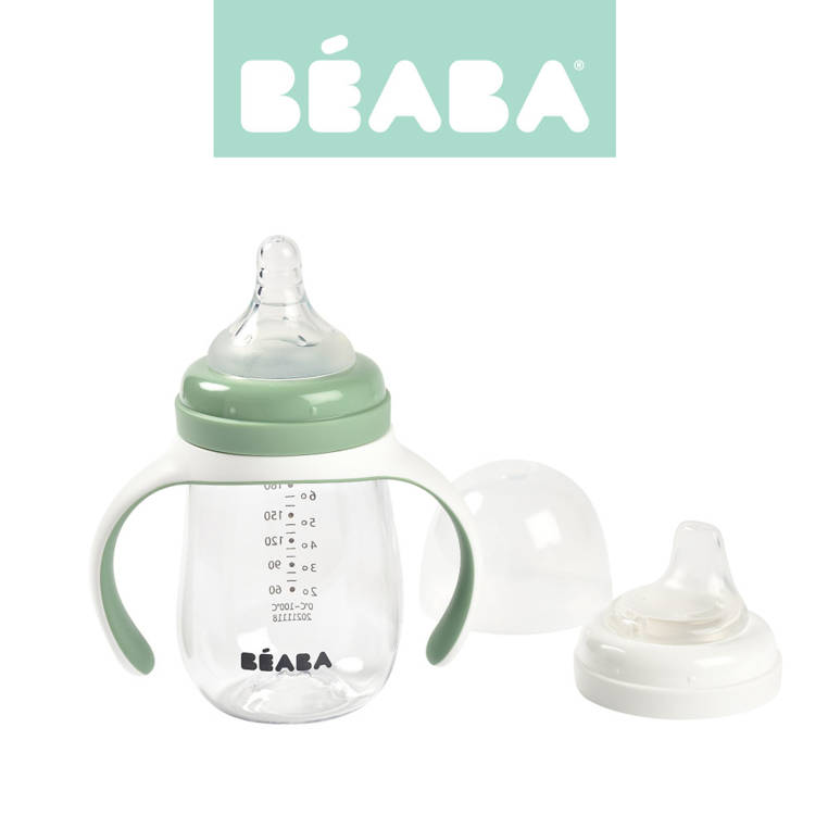 BEABA BIBERON D'APPRENTISSAGE 2EN1 210ML VERT