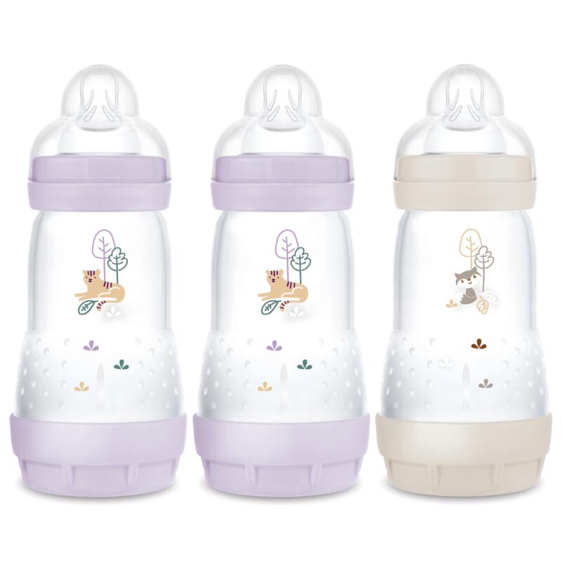 MAM LOT DE 3 BIBERONS EN PLASTIQUE 260 ML EASY START ANTI-COLIQUE