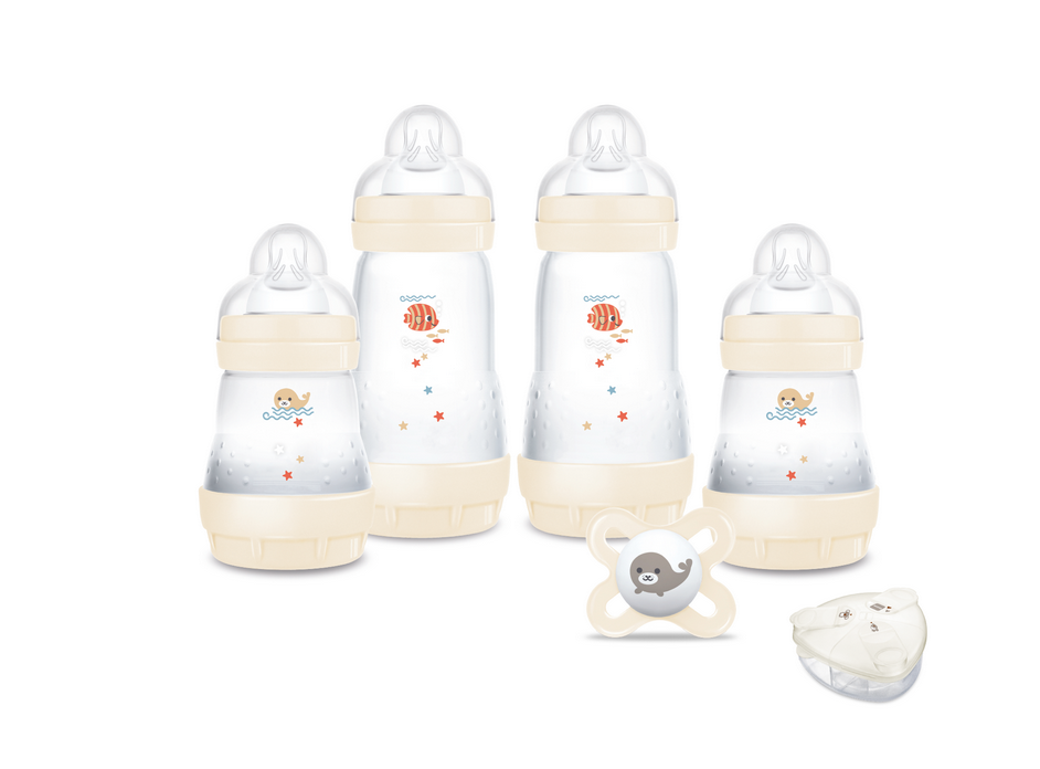 MAM MON COFFRET NAISSANCE NATURE, 4 BIBERONS COTTON