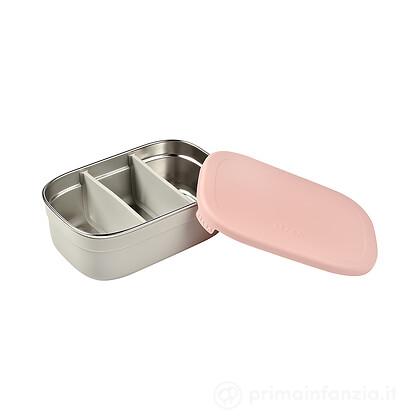 BEABA BOITE REPAS INOX Gris velours/Rose poudré