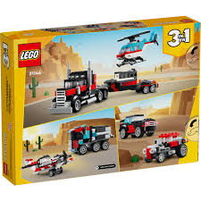 LEGO CREATOR 3EN1 LE CAMION REMORQUE AVEC HELICOPTERE 270 PCS