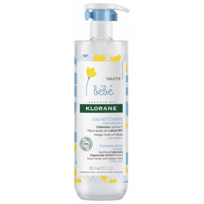 KLORANE EAU NETTOYANTE SANS RINÇAGE 750 ML