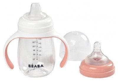 BEABA BIBERON D'APPRENTISSAGE 2EN1 210ML ROSE