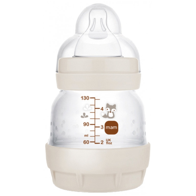 MAM BIBERON EN PLASTIQUE 130ML ANTI-COLIQUE 0M+ SABLE