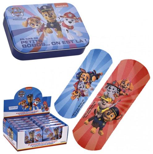 TAKE CARE BOITE DE 24 PANSEMENTS A PAILLETTES PAW PATROL