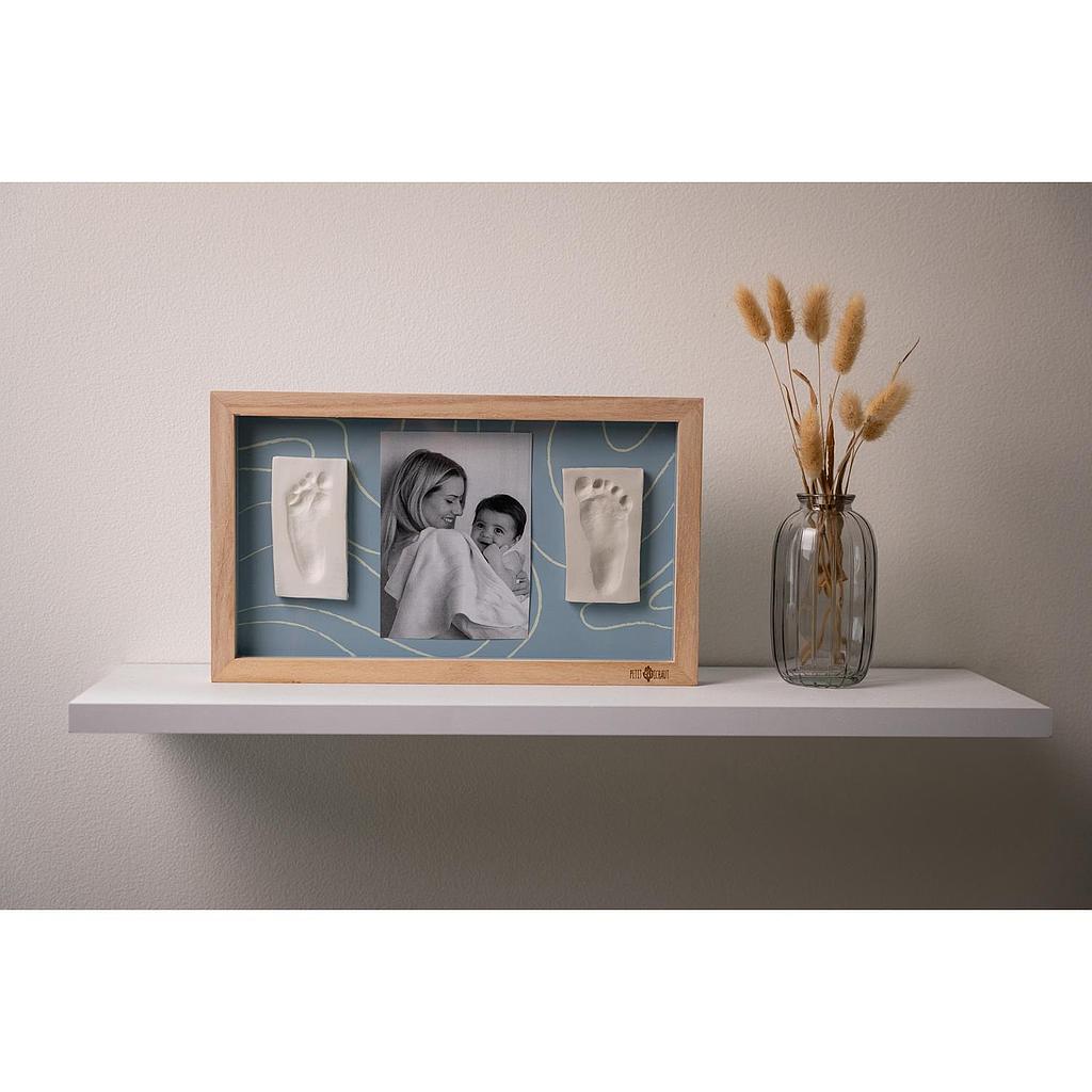 PETIT ARTICHAUT Cadre 2 Empreintes - Blue Abstrait