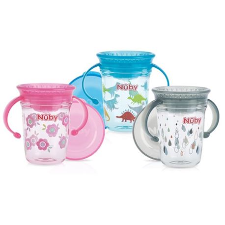 NUBY Gobelet magique 360° avec anses en Tritan™ - 240ml - 6m+