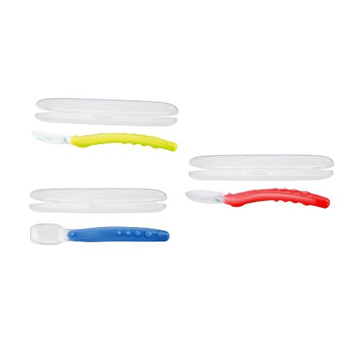 NUBY  Cuillère courte en silicone doux - 3m+
