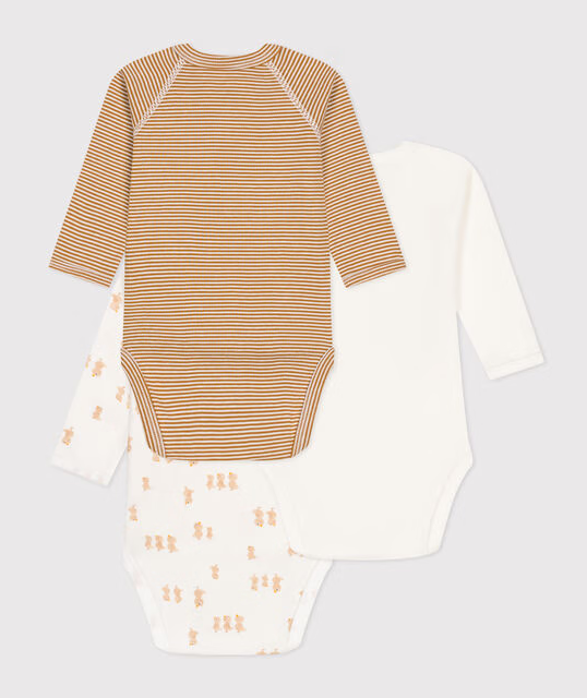 PETIT BATEAU 3 BODIES CACHE COEUR TAUPE
